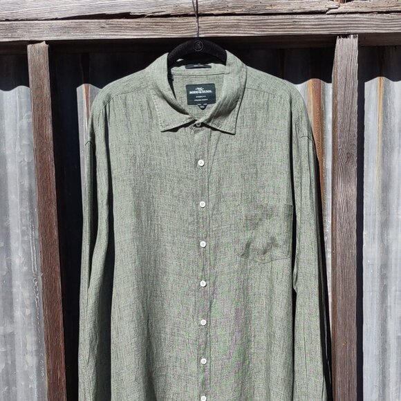 Rodd & Gunn Linen Button Up Shirt Sports Fit Long Sleeve Italian Fabric Men 3XL - Picture 4 of 13